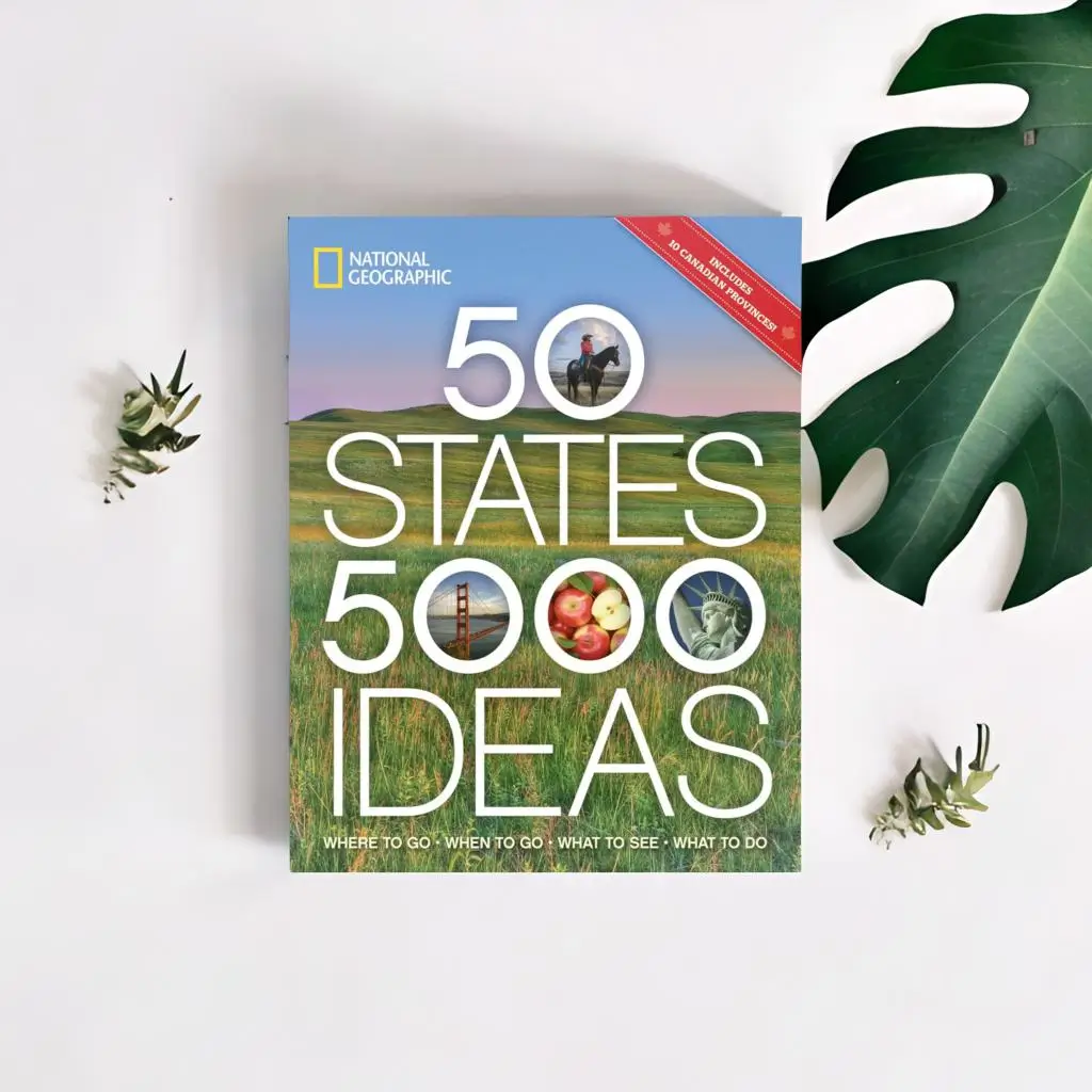 50 States 5,000 Ideas Travel Guide Cover – Best U.S. Travel Ideas for Where to Go in November